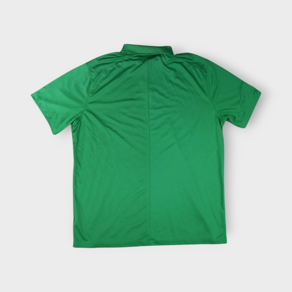 Nike Dri Fit Golf Swoosh Logo Green Short Sleeve Polo Athletic Shirt XL - Picture 8 of 8